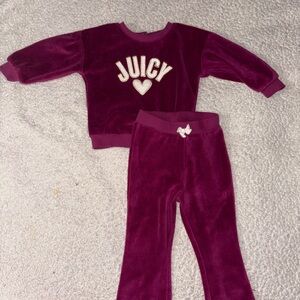 Juicy Couture Magenta Velour Set